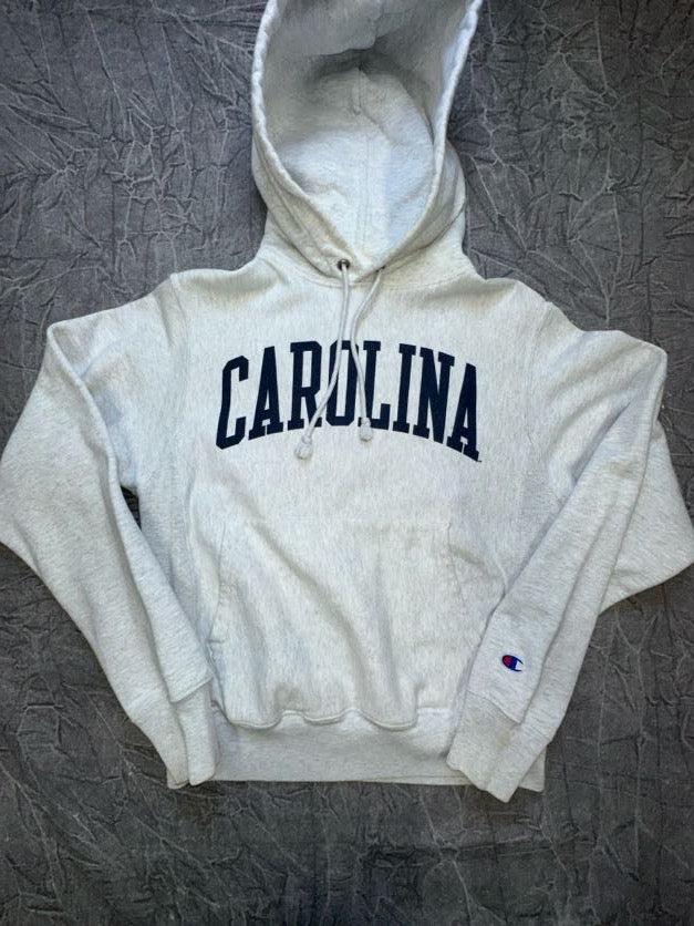 North Carolina UNC Champion Reverse Weave Small VTG Hoodie Sweatshirt University