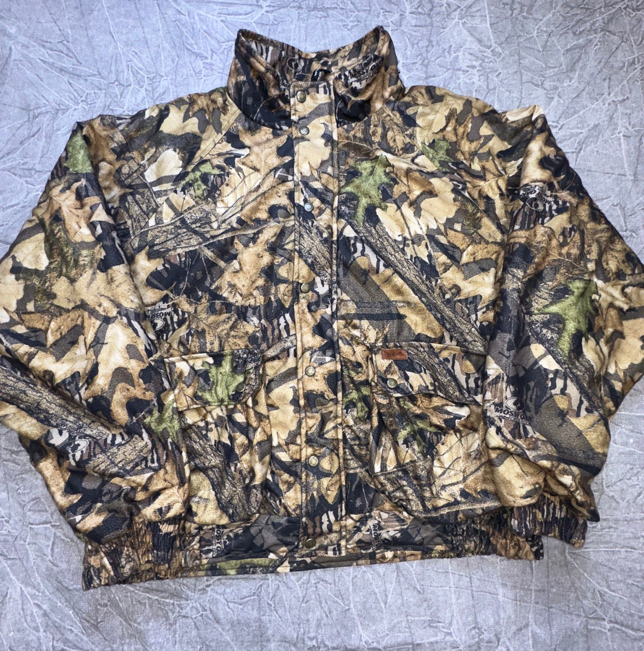 Woolrich Camo Jacket Men XXL Outdoor Guide Mossy Oak Forest Floor Pattern