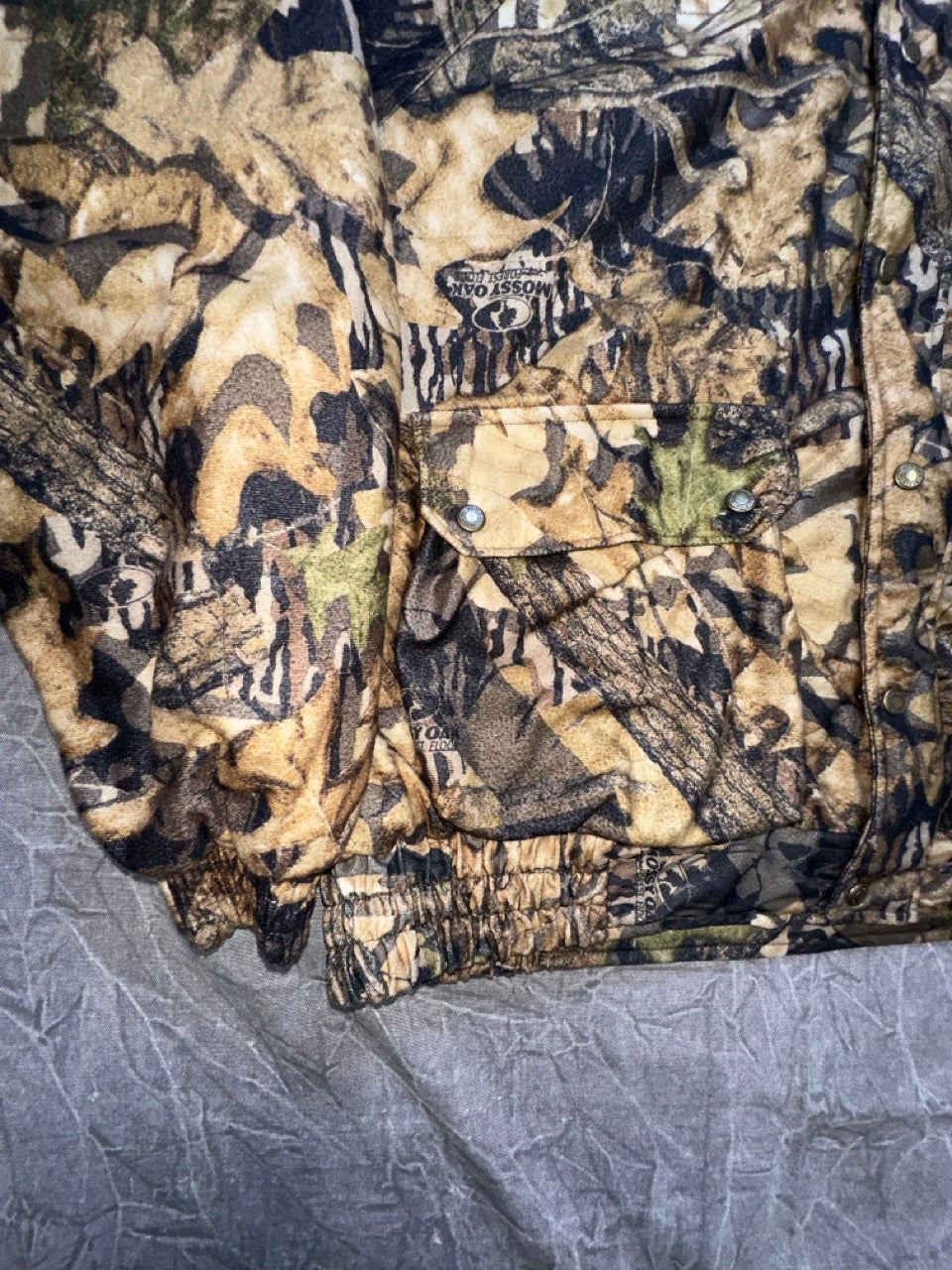 Woolrich Camo Jacket Men XXL Outdoor Guide Mossy Oak Forest Floor Pattern