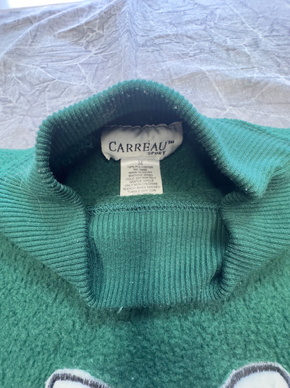 Vintage Carreau Sport Green Fleece Christmas Present Crewneck Sweater Winter