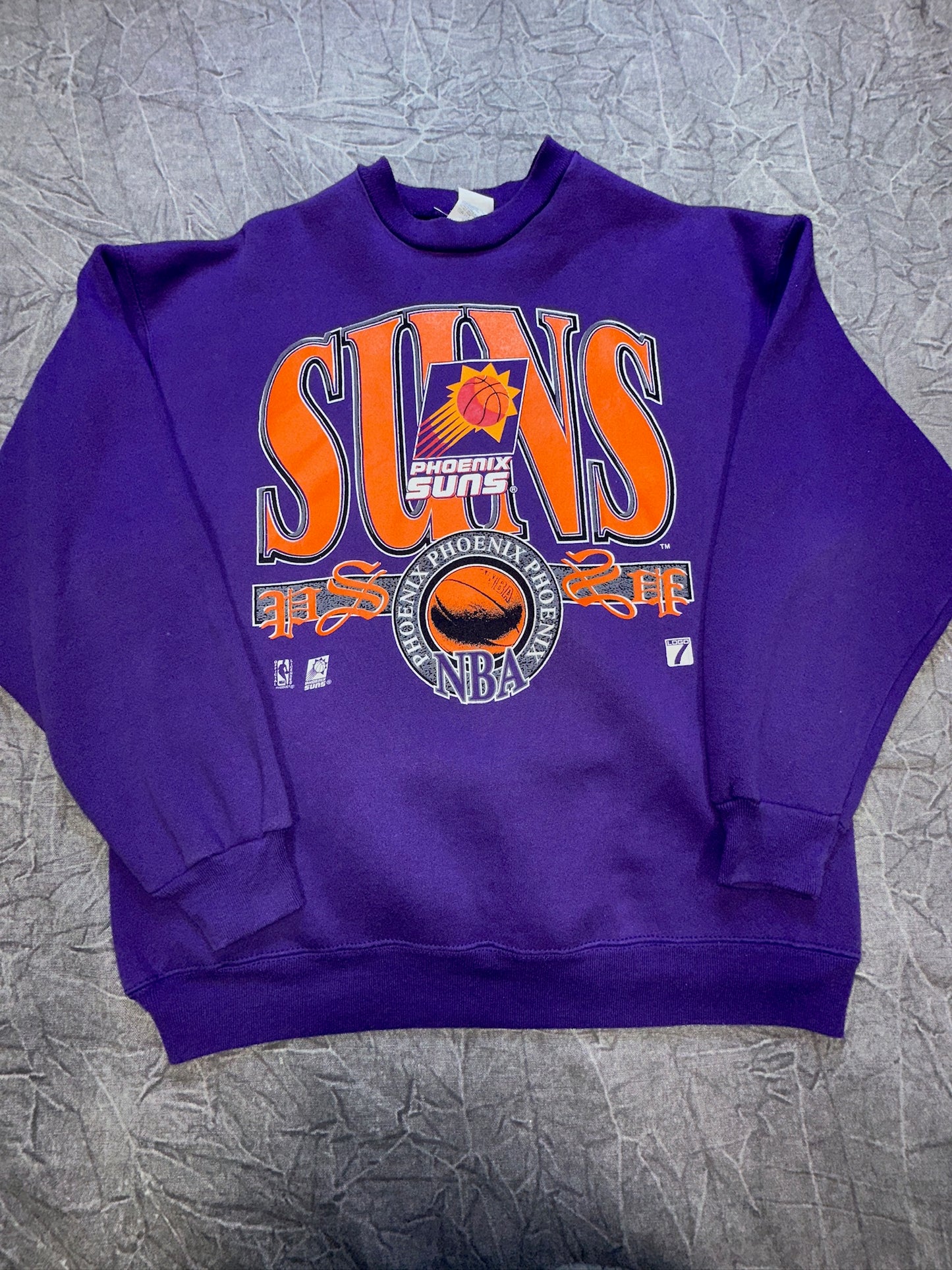 Vintage Phoenix Suns NBA Crewneck Sweater Basketball Logo 7 Competitor XL Made USA