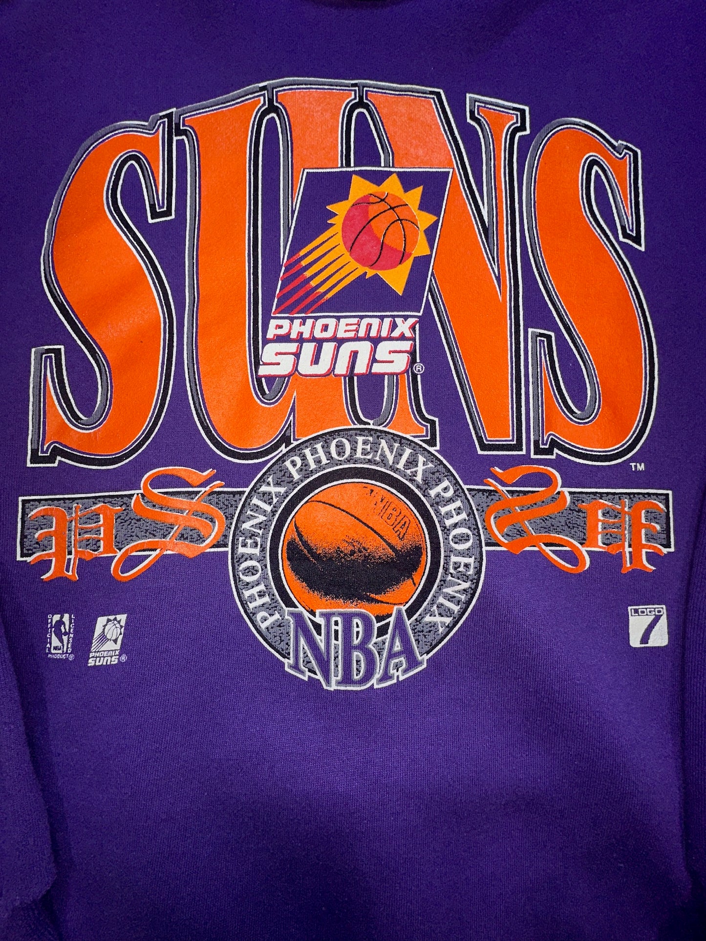 Vintage Phoenix Suns NBA Crewneck Sweater Basketball Logo 7 Competitor XL Made USA