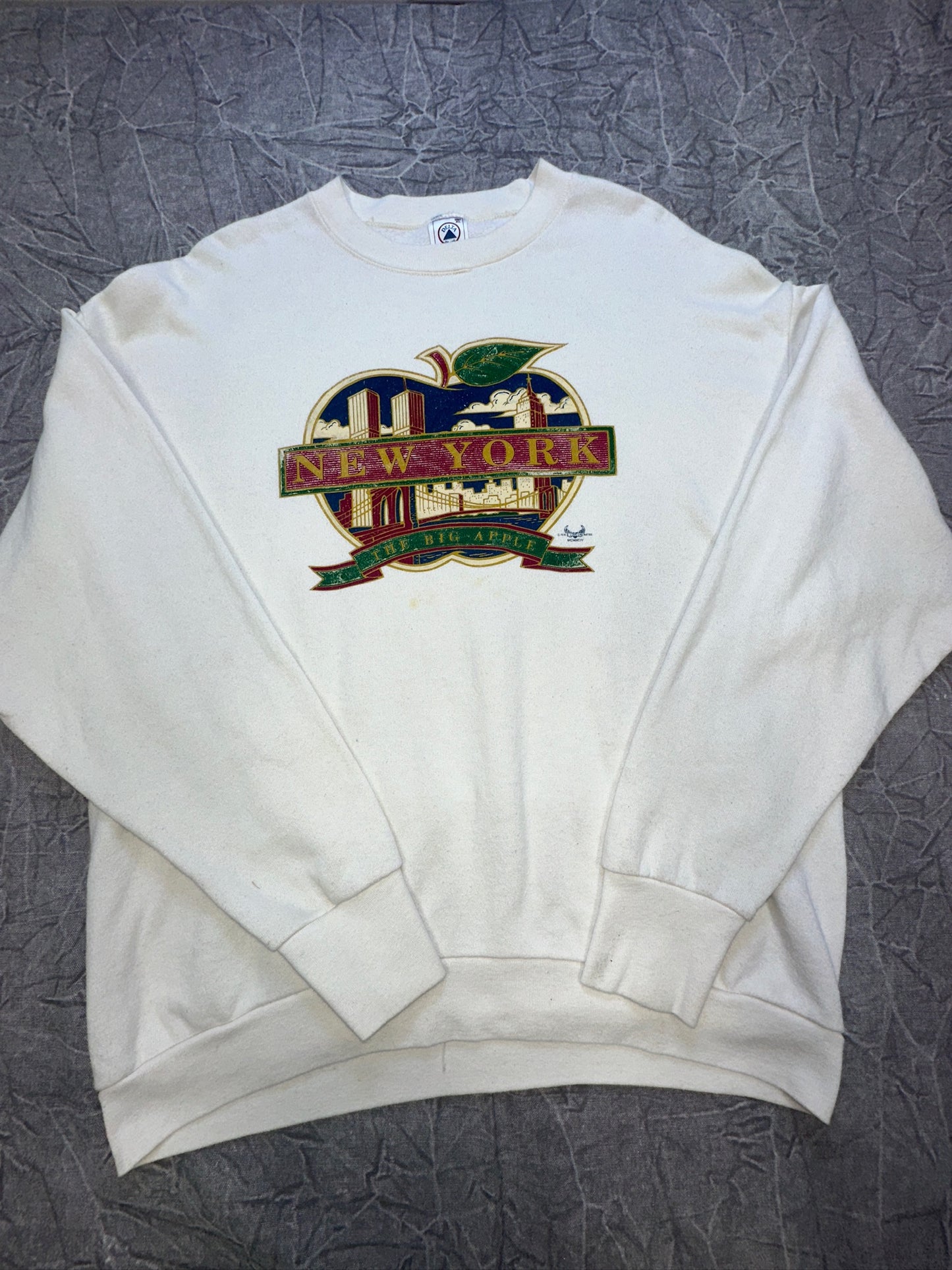 Vintage New York City Crewneck Sweater The Big Apple Bridge NYC XL