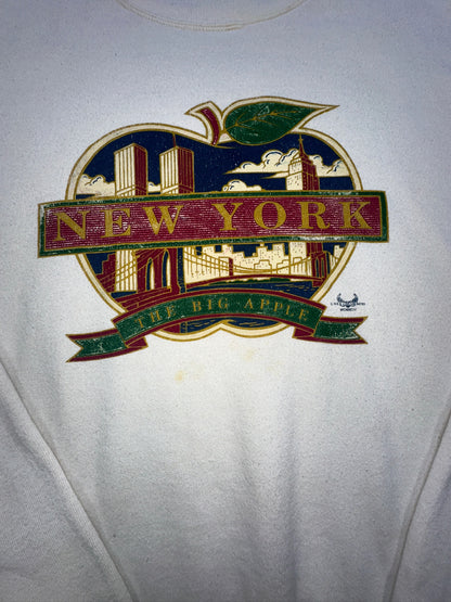 Vintage New York City Crewneck Sweater The Big Apple Bridge NYC XL