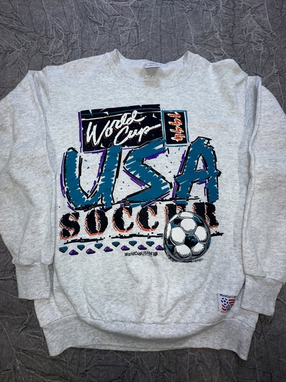 Vintage 1994 USA World Cup Soccer Crewneck Sweatshirt Large Sports Made USA