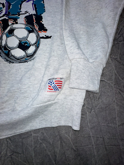 Vintage 1994 USA World Cup Soccer Crewneck Sweatshirt Large Sports Made USA