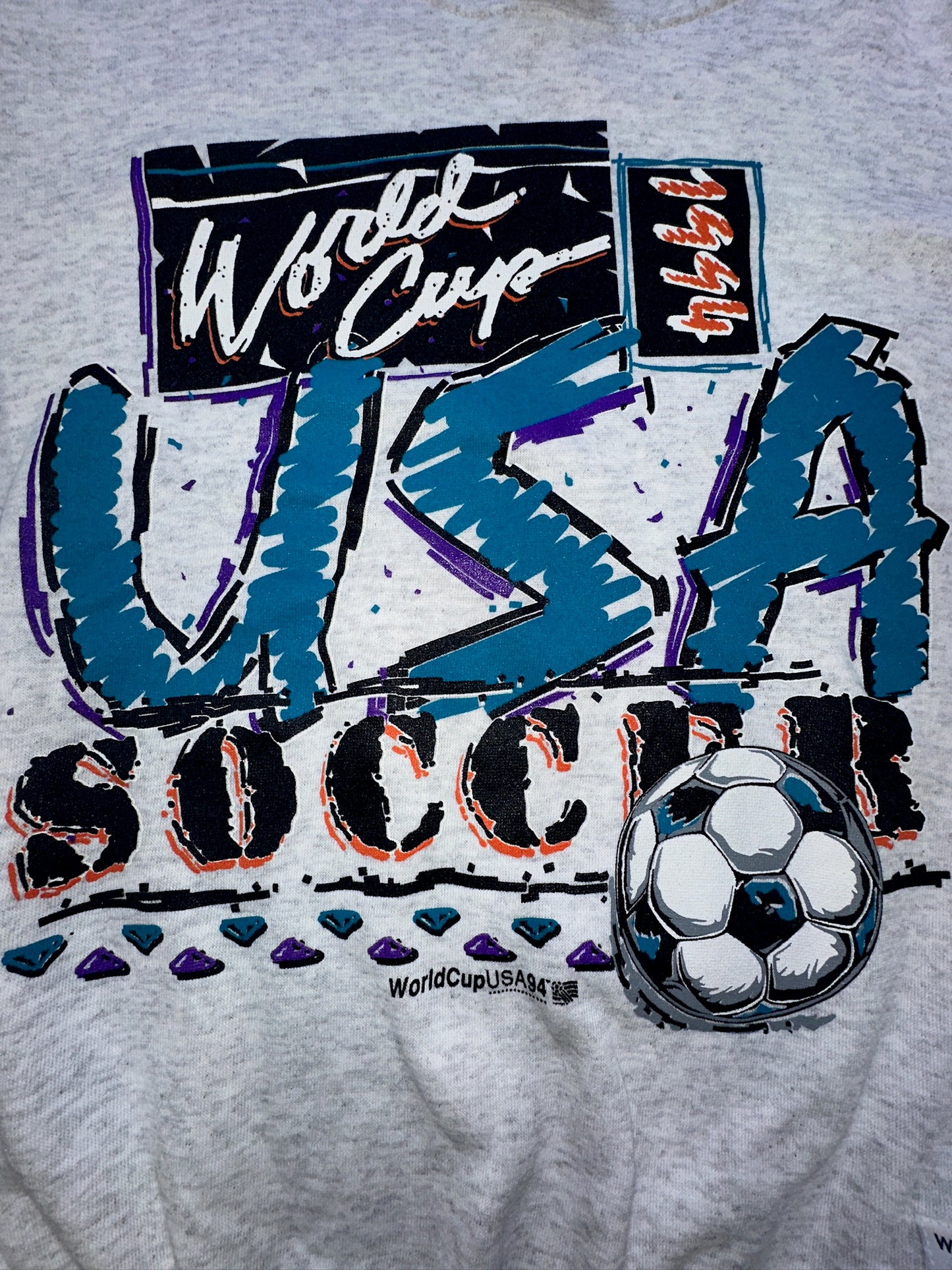 Vintage 1994 USA World Cup Soccer Crewneck Sweatshirt Large Sports Made USA