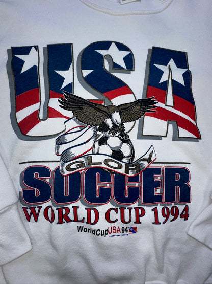 Vintage 1994 USA World Cup Soccer Crewneck Sweatshirt Large Sports Made USA