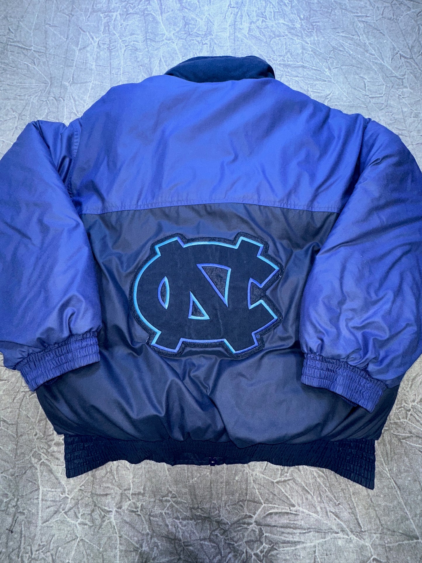 Vintage Nike 90s UNC Tar Heels Hooded Duck Down Puffer Jacket Size L