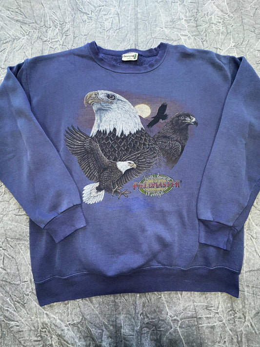 Vintage North American FieldMaster Wildlife Blue Crewneck Blue Size Large