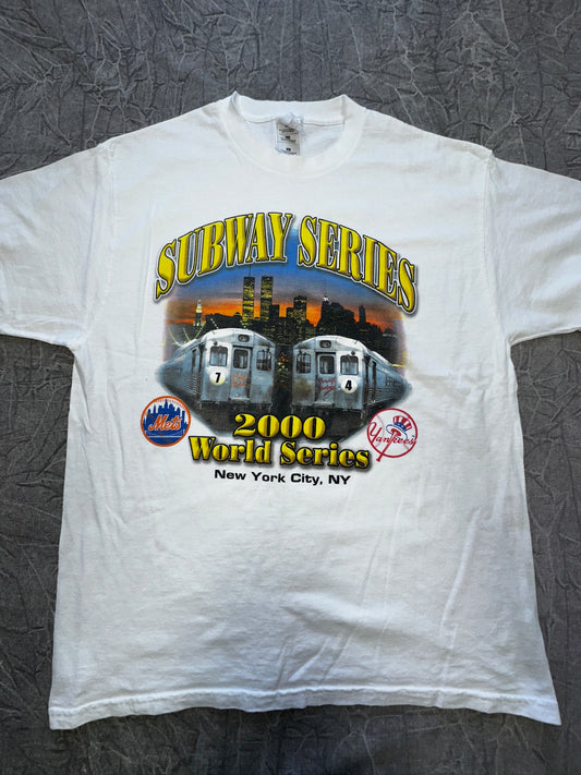 Vintage 2000 Subway Series New York Yankees Vs Mets Size XL MLB Baseball