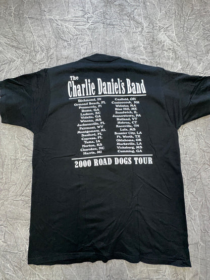 Vintage The Charlie Daniel's Band 2000 Shirt Road Dogs Tour Size XL Band Music