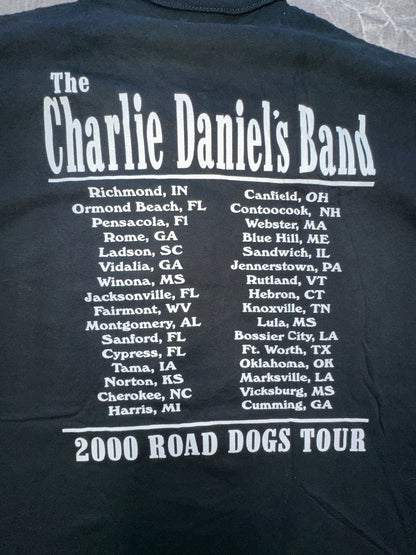 Vintage The Charlie Daniel's Band 2000 Shirt Road Dogs Tour Size XL Band Music