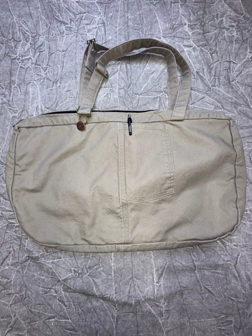 Carhartt Rework Tote Bag Pockets Fade Strap Purse Gym Bag Light Brown / khaki - Alley Oop Culture Exchange